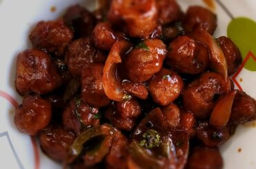 Soya Chilli Recipe | Soya Manchurian Recipe | Soybean Chilli Recipe