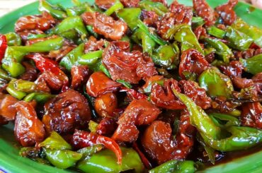 Delicious cooking chicken gizzard with chili - chicken gizzard spicy food