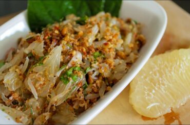 Pomelo Salad Recipe (Yum Som-O) ยำส้มโอ - Hot Thai Kitchen!