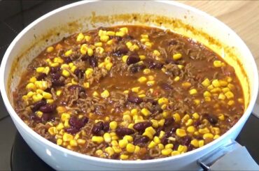 Resep chili con Carne  |  Chili con Carne recipe |  Chili con Carne rezept