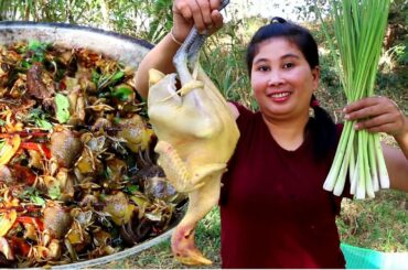 Yummy Cooking Lemon grass chili chicken recipe and eating  - Cooking food Ep29