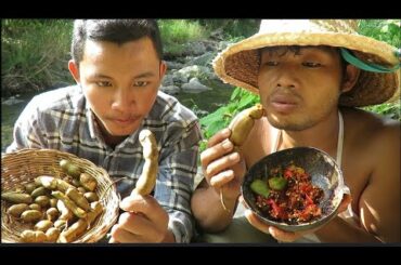 How to salt chili pepper with fruit tamarind food recipe eating delicious