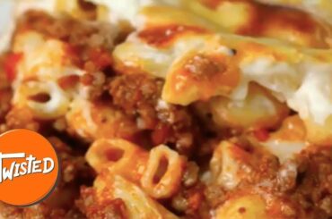 Chili Mac And Cheese Lasagna Recipe | Homemade Mac And Cheese | Cheesy Lasagna | Twisted