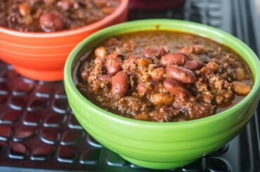 Quick Chili in an 8 Quart Pressure Cooker