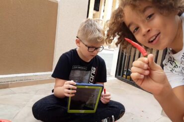 Eating contest (red chili ) with eugene  and greg and yazan