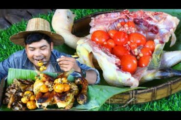Grilled Chicken bbq eat with Chili Sauce - Cooking Chicken Recipe