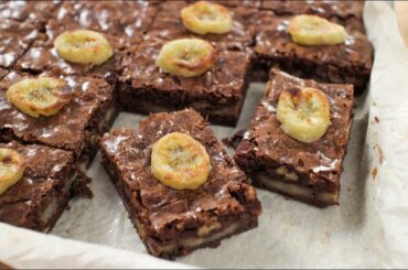 Roasted Banana Brownies Recipe - Pai's Kitchen!