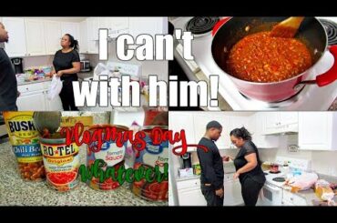 "He's making stuff up now" plus "COOKING CHILI" | VLOGMAS | Destiny's Life