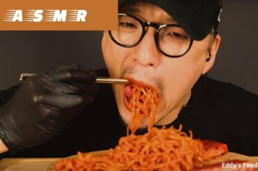 ASMR NUCLEAR FIRE NOODLE CHALLENGE & SPICY CHILI SPAM MUKBANG l EATING SOUNDS 먹방 (EddyChoi ASMR)