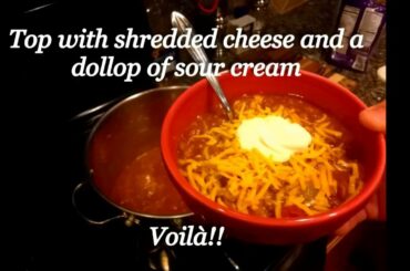 How to Make Chili in under 30 seconds!