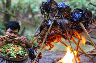 Cooking Land Crabs Recipe - Cook land crab salad eat with chili suace