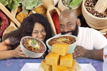 Homemade Chili and Corn Casserole Mukbang