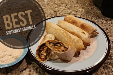 The Best Southwest Egg Rolls - Avocado Fiesta Dip | Air Frier Recipes