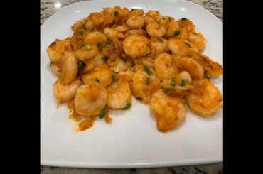 Shrimp with Green Onions and chili sauce