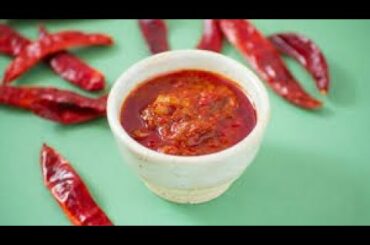 Spicy Red Chili Sauce Recipe | Raw Chilli Sauce | Home Made | Maa's recipe