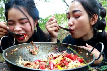 Fry Beef Tongue With Mushroom And Chili Pepper Recipe - Cooking Cow Tongue - Unique Skills