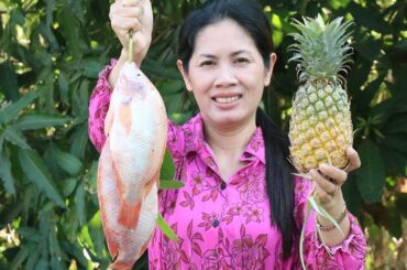 Tasty Cooking Fresh Fish With Pineapple Recipe -  Fresh Fish Cooking -  Khmer Food TV