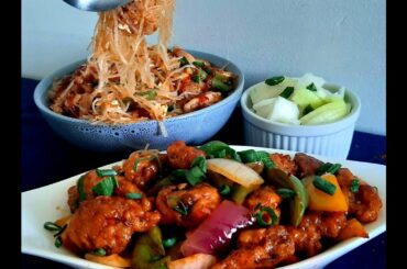 Dry Chilli Chicken Recipe II Chili Chicken with Hakka Noodles recipe II Restaurant style