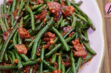 Spicy Stir Fried Chinese Long Beans 🎄Asian at Home Holiday Special Recipe🎄