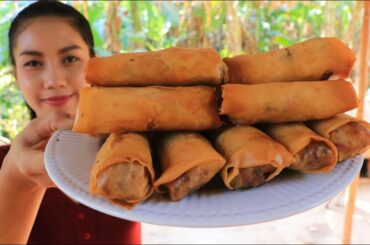Yummy cooking spring rolls with chili sauce recipe - Natural Life TV Cooking