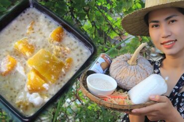 Yummy cooking pumpkin dessert recipes - Primitive Survival Cooking | Village life TV