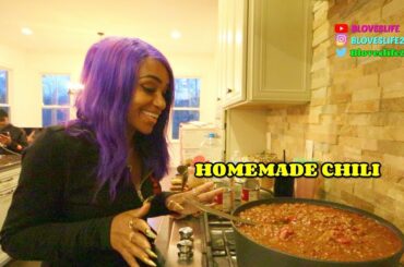 Cooking Homemade Chili