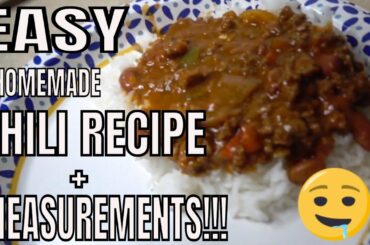 HOMEMADE CHILI RECIPE - SO EASY!!