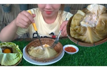 SIMBA-Cooking Pork meat Cabbage with Chili sauce - Girl Eating Delicious Food