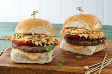 Vegetable Burger with Chili Mayo