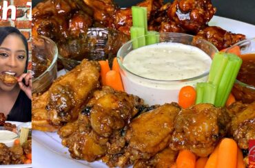 Wings 4 Ways - General Tso, Sweet Chili Sticky Wings, Rum And Coke, Sriracha Honey BBQ