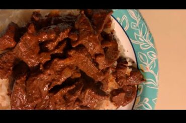 Deer or Steak Mexican Chili and Rice Dish