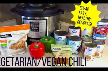 Vegetarian/Vegan Chili - Cheap! Easy! Delicious! - Instant Pot or Slow Cooker