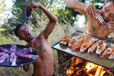 Awesome Cooking Squid With Chili Sauce Eating Delicious - Spicy Squid Recipe