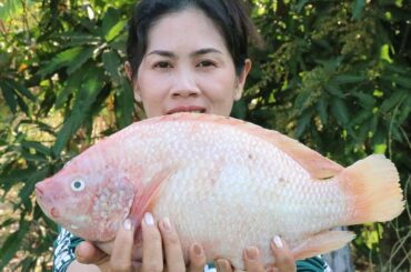 Cooking Red Fish With Mango Pickle Recipe | Salt Red Fish Cooking | Khmer Food TV