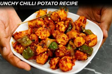 Chilli Potato Recipe - CookingShooking Crunchy Crispy Spicy Chilly Aloo