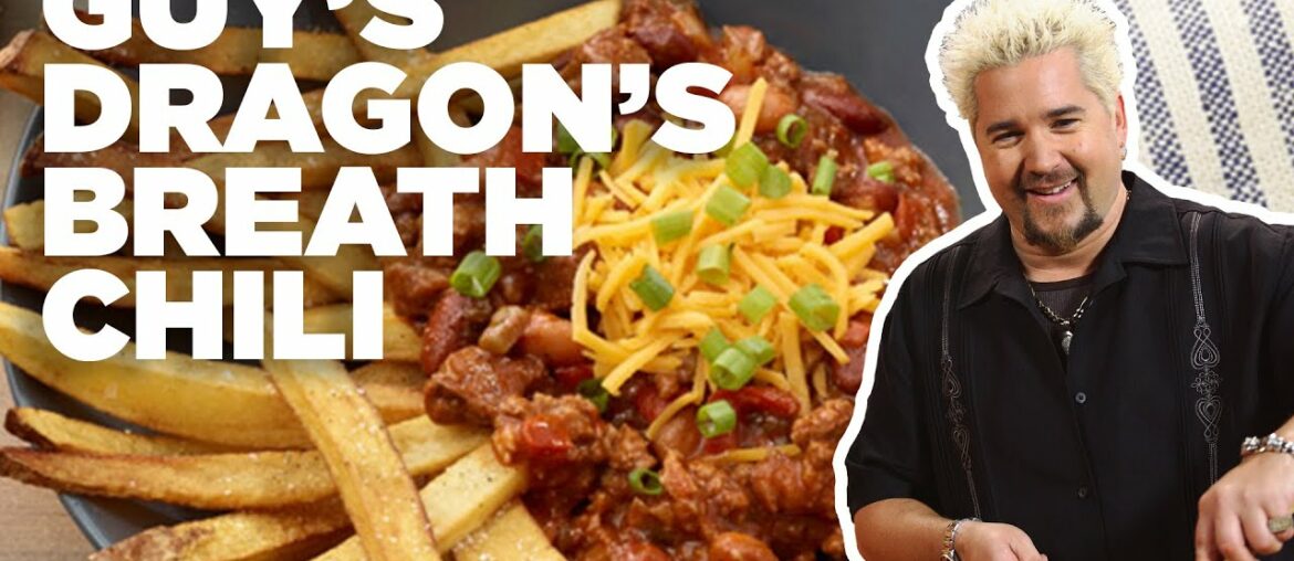 Guy Fieri's DRAGON'S Breath Chili with French FRIES | Food Network