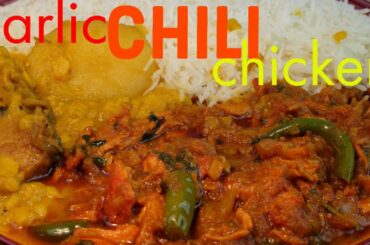 TANDOORI GARLIC CHILI CHICKEN,FISH CURRY WITH RICE EATING | ASMR EATING |