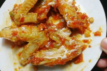 Sweet and Spicy Hot Chili Chicken Wings Recipe - Street Food Style