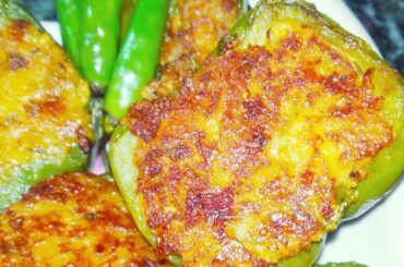 STUFFED CAPSICUM/EASY TO MAKE HOMEMADE STARTER/PARTY RECIPE. ..
