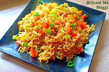 Vegetable Biryani Maggi Recipe | Biryani Masala Maggi | Briyani Noodles Recipe