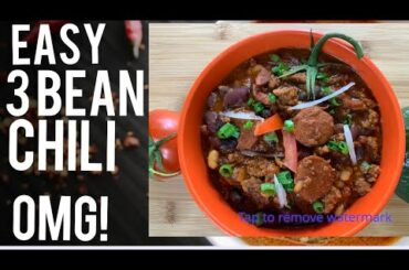 Easy 3 Bean Chili 🌶 - Big Guy Cooks - How to cook 👨‍🍳