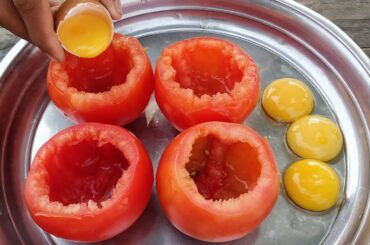 Egg Stuffed Tomato Recipe / Stuffed Tomato with Pork