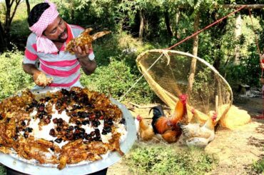 Primitive Technology: TRAP Country Chicken and TRY STEW CHILI ROAST Cooking in Healthy Village Food