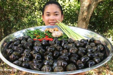 Primitive Technology - Yummy cooking snails with Chili pepper Recipe - Cooking Skills