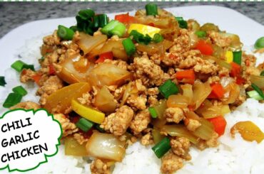 SPICY Chinese CHILI Garlic CHICKEN Stir Fry RECIPE