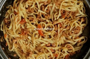Easy Chili Corned Tuna Pasta