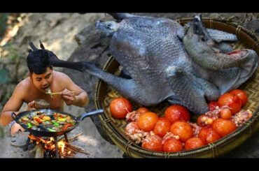Cooking Black chicken Recipe - Fried Black Chicken with Hot Chili