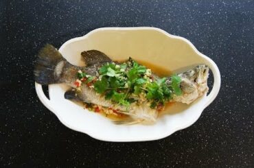 Steamed Fish With Garlic, Chili, & Lime Sauce