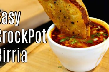 The best Mexican Birria de Res Consome and Tacos Recipe In a CROCKPOT | Mexican Food RECIPE