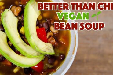 🌱 Vegan 'Better Than Chili' Chipotle Black Bean Soup Recipe